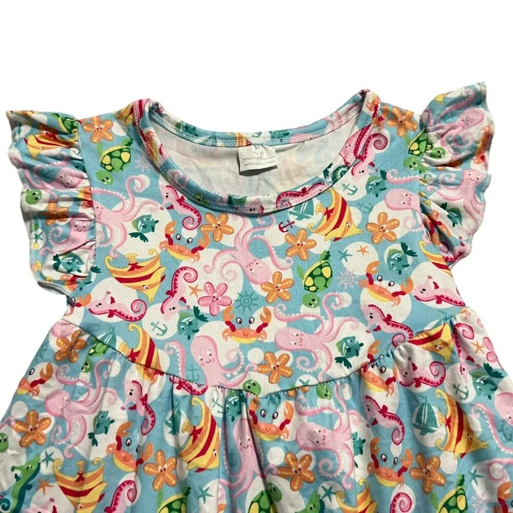 Girls Sz M (3T) Ocean Sea Life Tunic Dress
